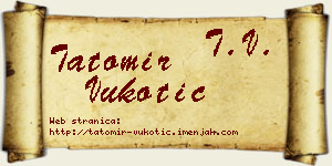 Tatomir Vukotić vizit kartica